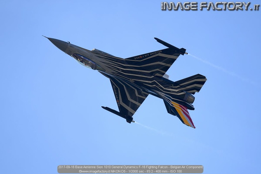 2017-09-16 Base Aerienne Sion 1010 General Dynamics F-16 Fighting Falcon - Belgian Air Component